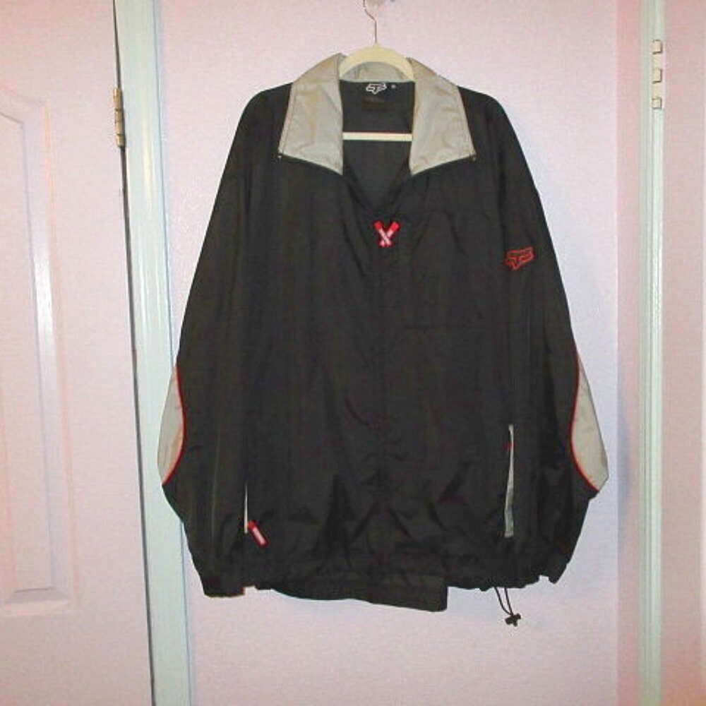 Vtg Fox Racing Jacket Mens XL Nylon Ripstop DWR Packable Windbreaker MTB Logo